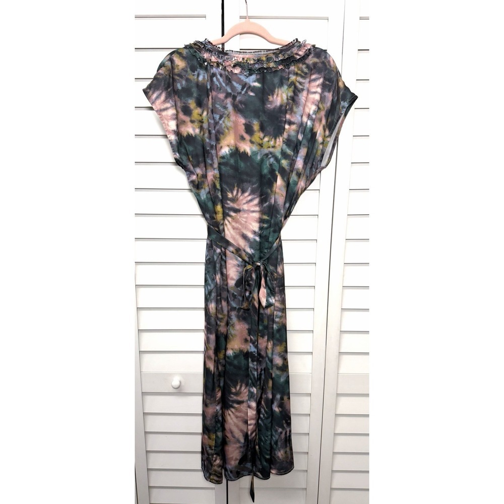 Democracy Boho Tie Dye Lightweight Belted Midi Dress Women's Size Medium NWT - Picture 9 of 9